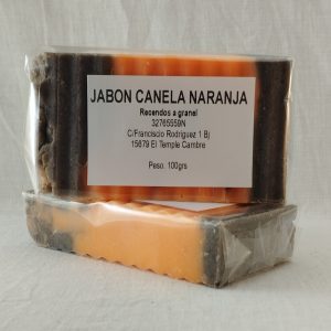 JABON CANELA NARANJA 100 grs. aprox.
