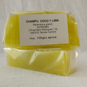 CHAMPU DE COCO Y LIMA 100 grs. aprox.