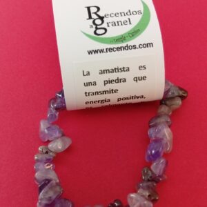PULSERA CRISTAL AMATISTA CHIP