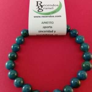 PULSERA CRISTAL APATITO BOLA 6mm
