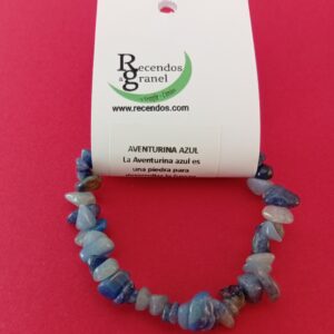 PULSERA CRISTAL AVENTURINA AZUL CHIP