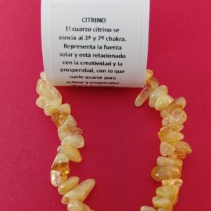 PULSERA CRISTAL CITRINO CHIP