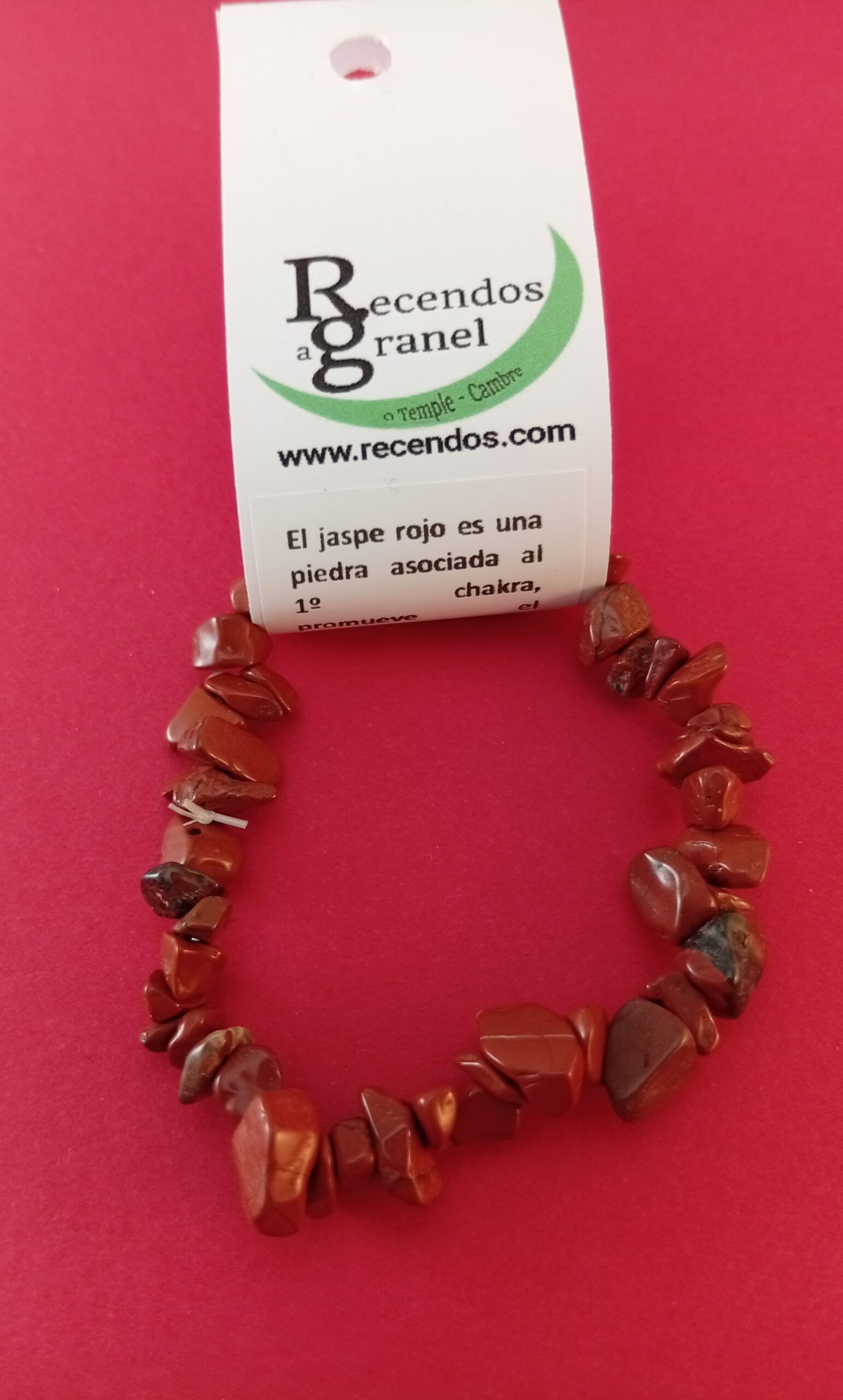 PULSERA CRISTAL JASPE ROJO CHIP