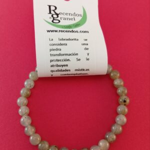 PULSERA CRISTAL LABRADORITA BOLA 6mm