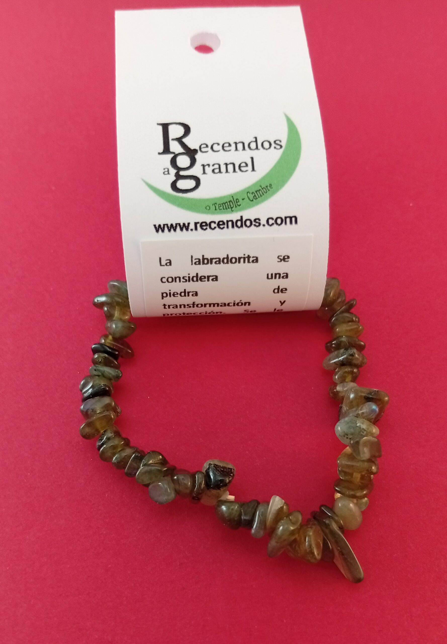PULSERA CRISTAL LABRADORITA CHIP