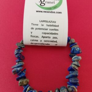 PULSERA CRISTAL LAPISLAZULI CHIP
